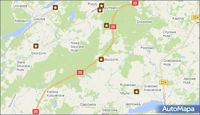 mapa Kłobuczyno, Kłobuczyno na mapie Targeo