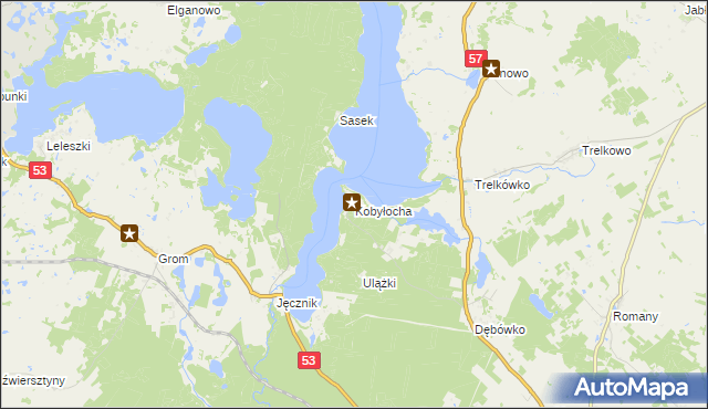mapa Kobyłocha, Kobyłocha na mapie Targeo