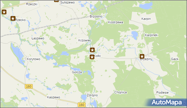 mapa Kołki, Kołki na mapie Targeo