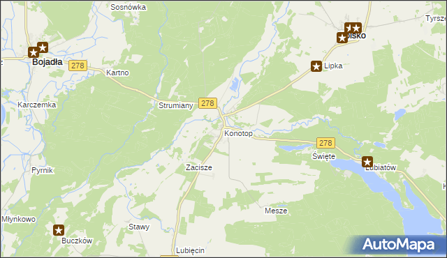 mapa Konotop gmina Kolsko, Konotop gmina Kolsko na mapie Targeo