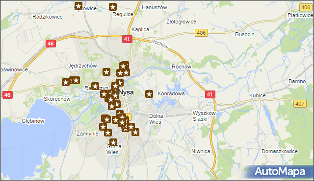 mapa Konradowa, Konradowa na mapie Targeo
