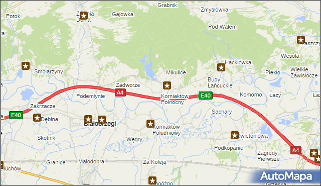 mapa Korniaktów Północny, Korniaktów Północny na mapie Targeo