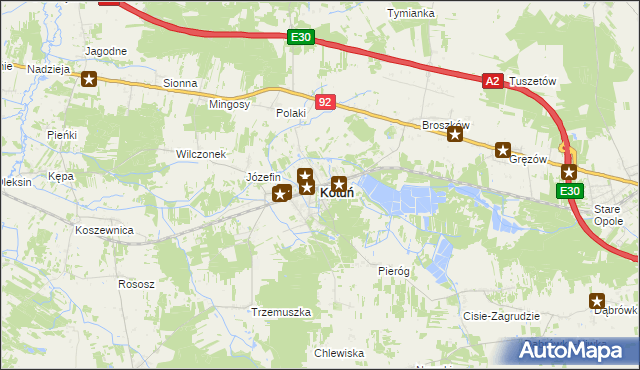 mapa Kotuń powiat siedlecki, Kotuń powiat siedlecki na mapie Targeo