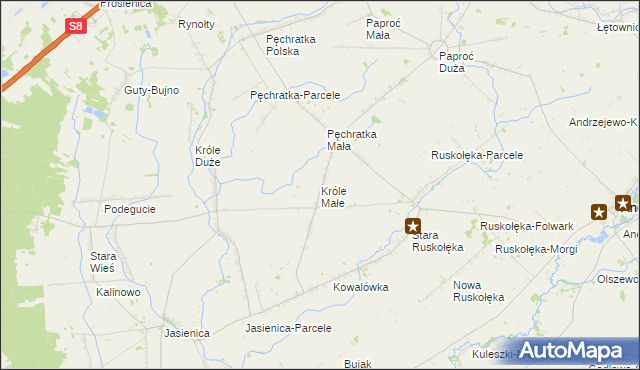 mapa Króle Małe, Króle Małe na mapie Targeo