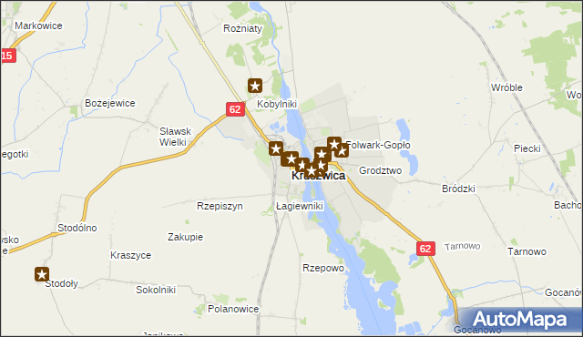 mapa Kruszwica, Kruszwica na mapie Targeo