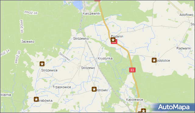 mapa Krystynka, Krystynka na mapie Targeo