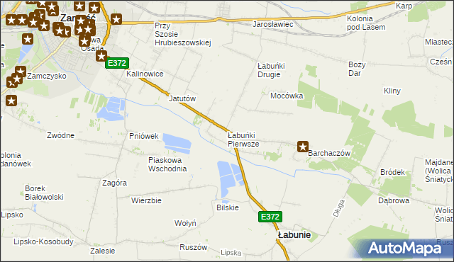 mapa Łabuńki Pierwsze, Łabuńki Pierwsze na mapie Targeo