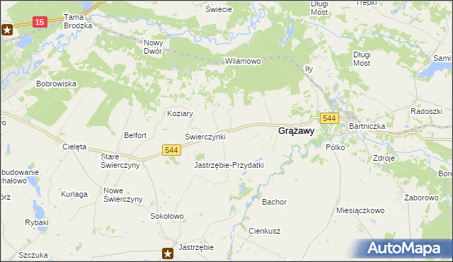 mapa Łaszewo gmina Bartniczka, Łaszewo gmina Bartniczka na mapie Targeo