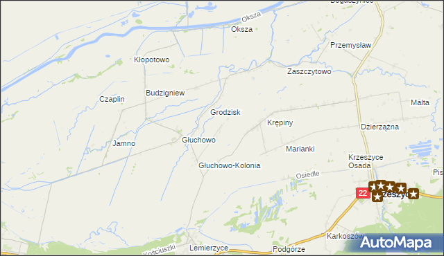 mapa Lemierzycko, Lemierzycko na mapie Targeo