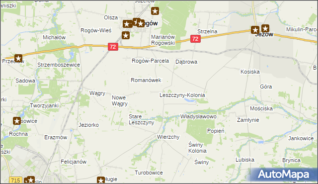 mapa Leszczyny-Kolonia, Leszczyny-Kolonia na mapie Targeo