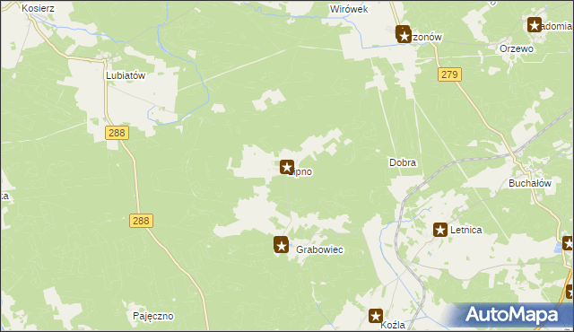 mapa Lipno gmina Świdnica, Lipno gmina Świdnica na mapie Targeo