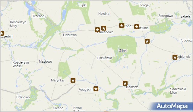 mapa Liszkówko, Liszkówko na mapie Targeo