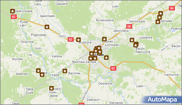 mapa Łochów powiat węgrowski, Łochów powiat węgrowski na mapie Targeo