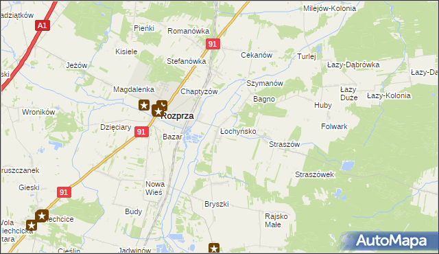 mapa Łochyńsko, Łochyńsko na mapie Targeo