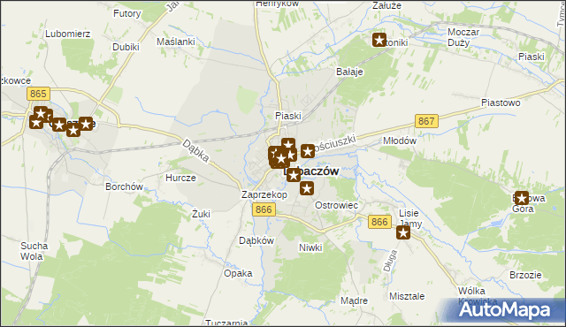 mapa Lubaczów, Lubaczów na mapie Targeo
