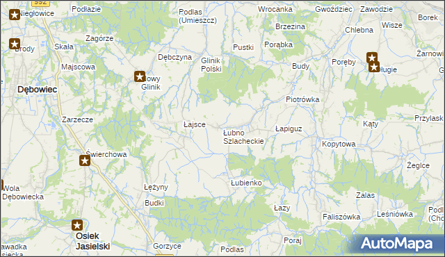 mapa Łubno Szlacheckie, Łubno Szlacheckie na mapie Targeo