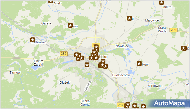 mapa Lubsko, Lubsko na mapie Targeo