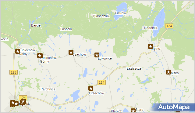 mapa Łukowice, Łukowice na mapie Targeo