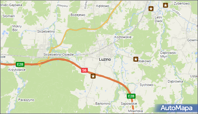 mapa Luzino, Luzino na mapie Targeo