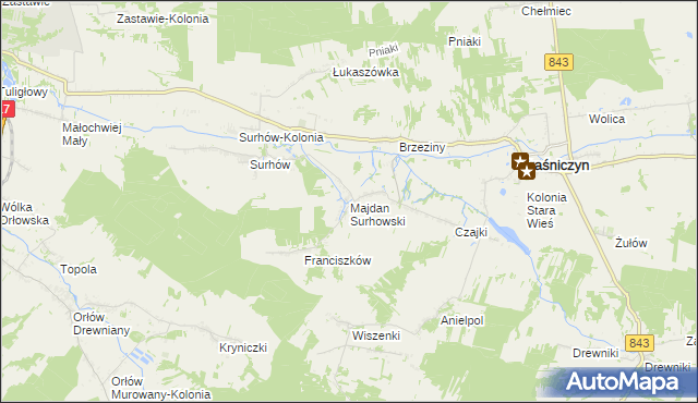 mapa Majdan Surhowski, Majdan Surhowski na mapie Targeo