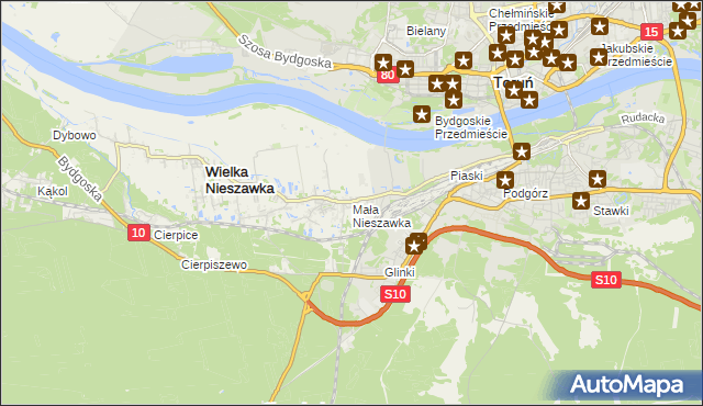 mapa Mała Nieszawka, Mała Nieszawka na mapie Targeo