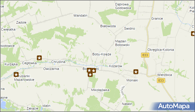 mapa Metelin gmina Urzędów, Metelin gmina Urzędów na mapie Targeo