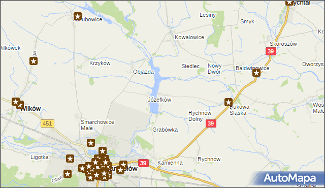 mapa Michalice, Michalice na mapie Targeo