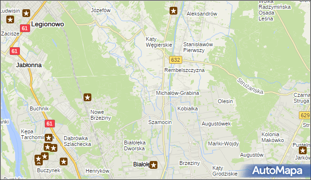 mapa Michałów-Grabina, Michałów-Grabina na mapie Targeo