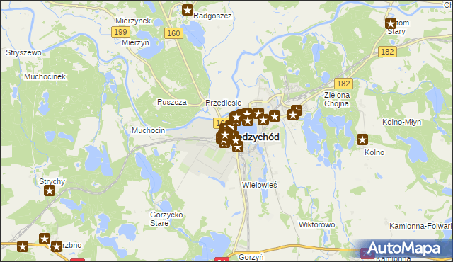 mapa Międzychód, Międzychód na mapie Targeo
