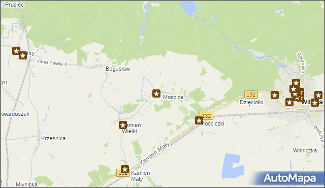 mapa Mościce, Mościce na mapie Targeo