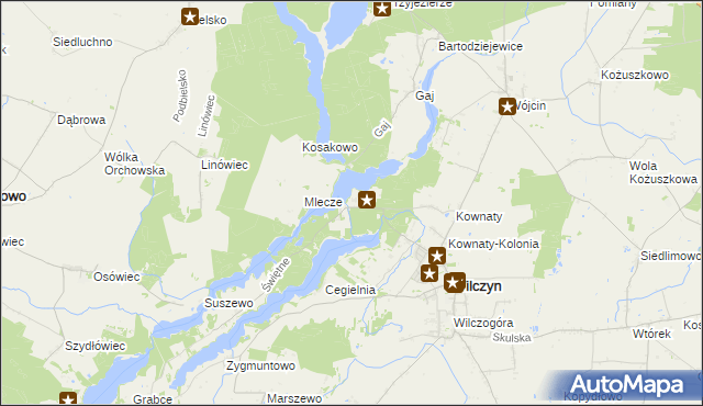 mapa Mrówki gmina Wilczyn, Mrówki gmina Wilczyn na mapie Targeo