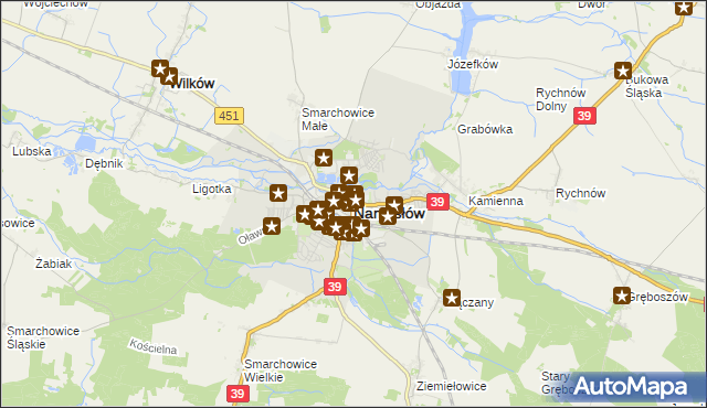 mapa Namysłów, Namysłów na mapie Targeo