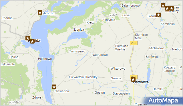mapa Naprusewo, Naprusewo na mapie Targeo