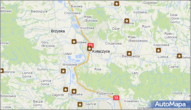 mapa Nawsie Kołaczyckie, Nawsie Kołaczyckie na mapie Targeo