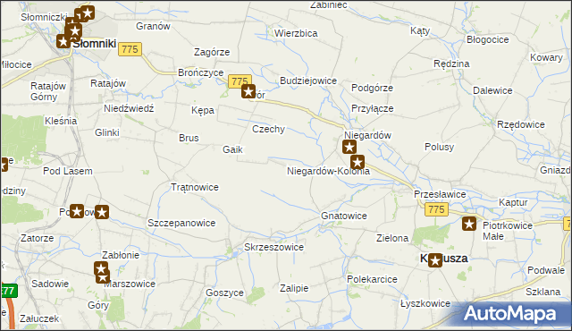 mapa Niegardów-Kolonia, Niegardów-Kolonia na mapie Targeo