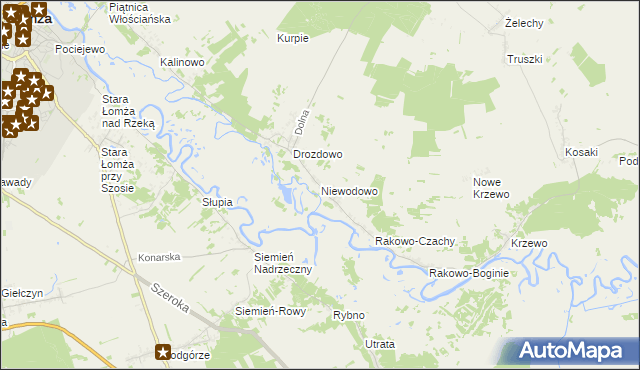 mapa Niewodowo, Niewodowo na mapie Targeo