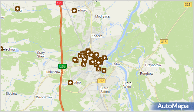 mapa Nowa Sól, Nowa Sól na mapie Targeo