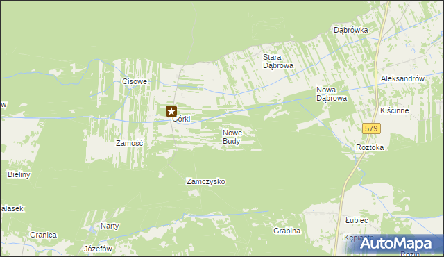 mapa Nowe Budy gmina Leoncin, Nowe Budy gmina Leoncin na mapie Targeo