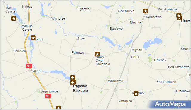 mapa Nowy Dwór Królewski, Nowy Dwór Królewski na mapie Targeo