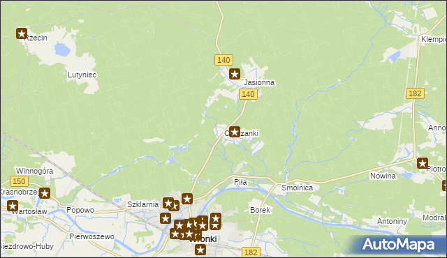 mapa Obelzanki, Obelzanki na mapie Targeo