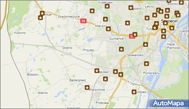 mapa Ostoja gmina Kołbaskowo, Ostoja gmina Kołbaskowo na mapie Targeo