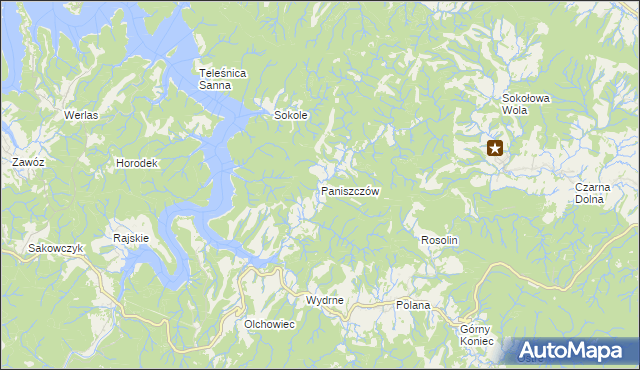 mapa Paniszczów, Paniszczów na mapie Targeo