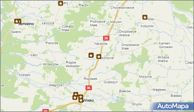 mapa Piskorzyna, Piskorzyna na mapie Targeo