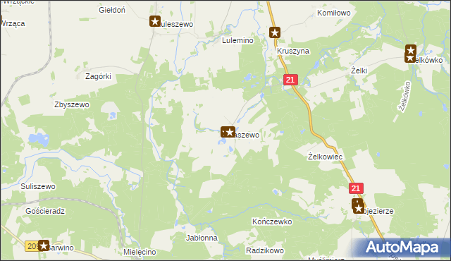 mapa Płaszewo, Płaszewo na mapie Targeo