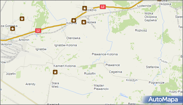 mapa Pławanice-Kolonia, Pławanice-Kolonia na mapie Targeo