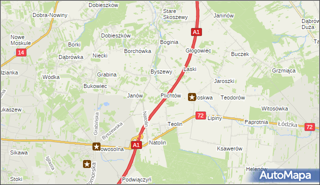 mapa Plichtów, Plichtów na mapie Targeo