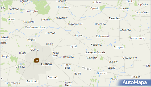 mapa Potrzasków, Potrzasków na mapie Targeo