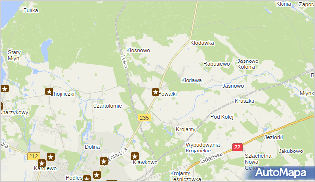 mapa Powałki, Powałki na mapie Targeo