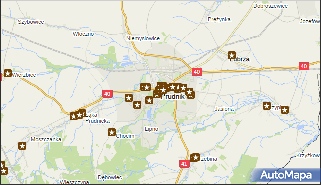 mapa Prudnik, Prudnik na mapie Targeo