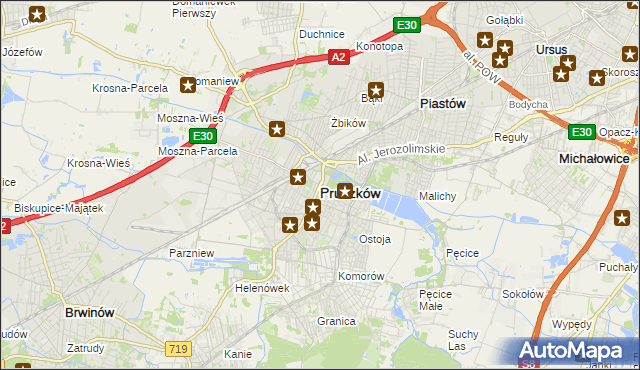 mapa Pruszków, Pruszków na mapie Targeo